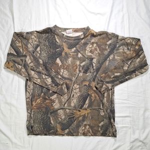 Mens Camo Hunter LS crewneck Tshirt sz.2XL